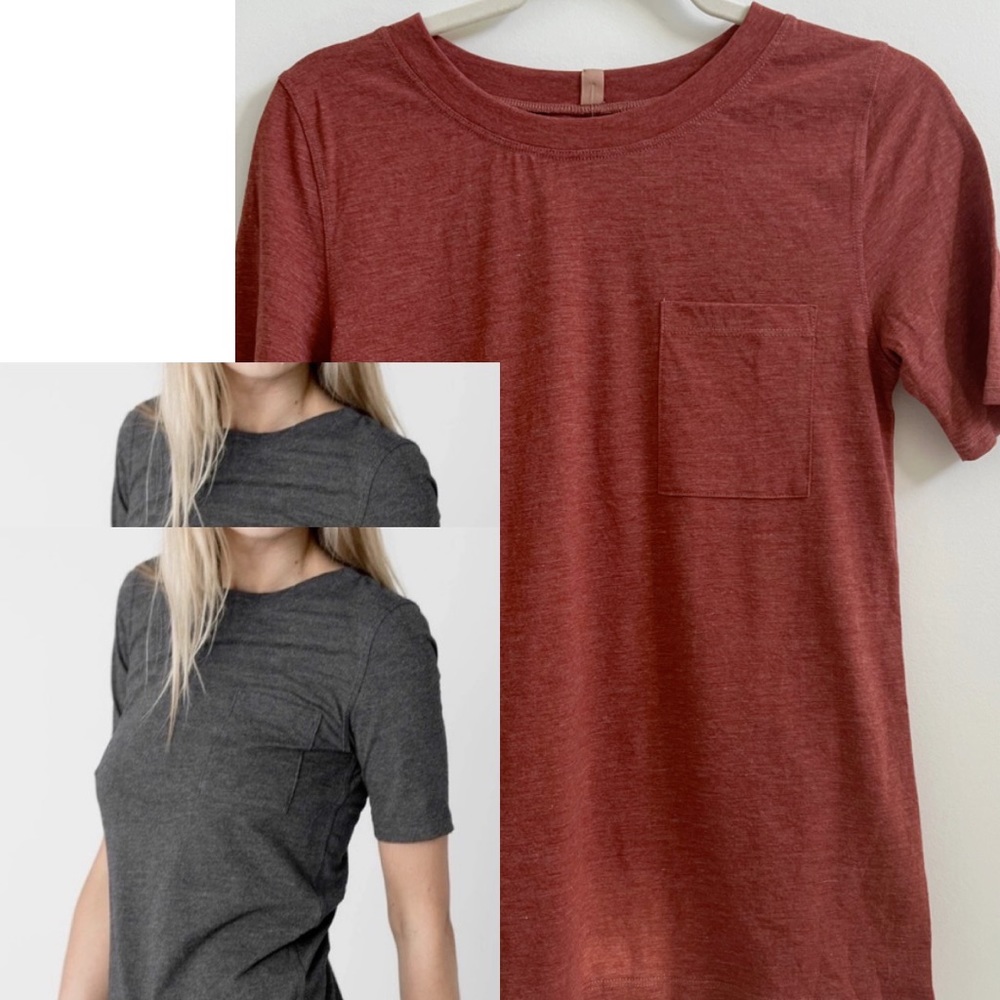 LUNYA Restore Short-sleeved T-shirt in heathered red